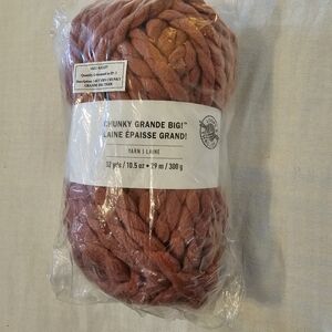 1 Skein Loops & Threads Chunky Grande Big #7 Yarn Jumbo Terra Cotta Discontinued